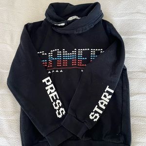 H&M Kids “Gamer” Shawl  Neck Sweatshirt Size 6-8Y